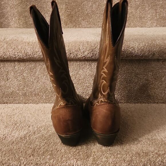 Laredo Women"s "Lea" Vamp Fox Brown Western Boots Size 6 - Picture 6 of 12